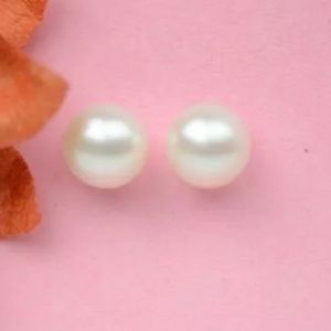 Akoya Shell Pearl Stud Earrings Gold /925 Silver